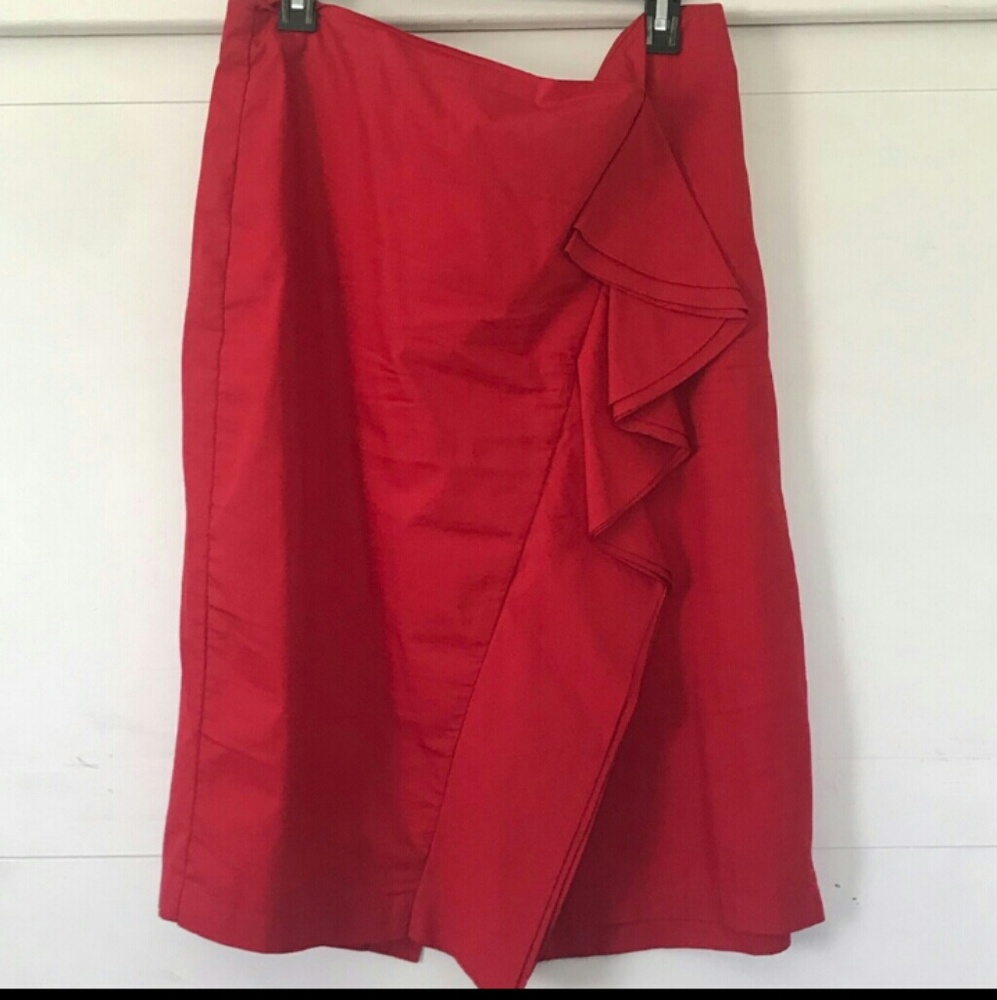 Who What Wear Ruffle Detail Pencil  Skirt